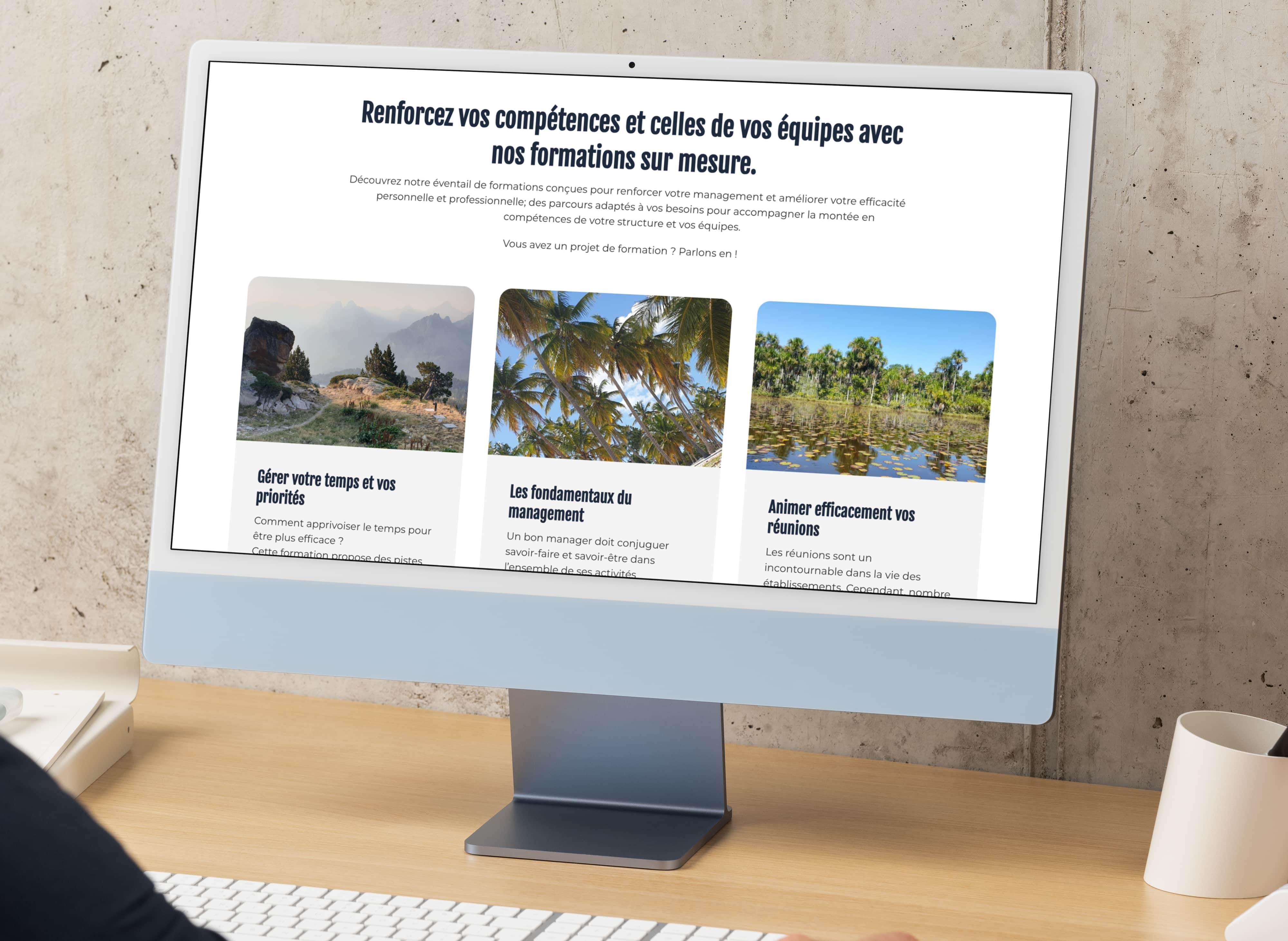 Mocjup par Chloé Doustalet, webmaster pour site vitrine de formateur à Mérignac