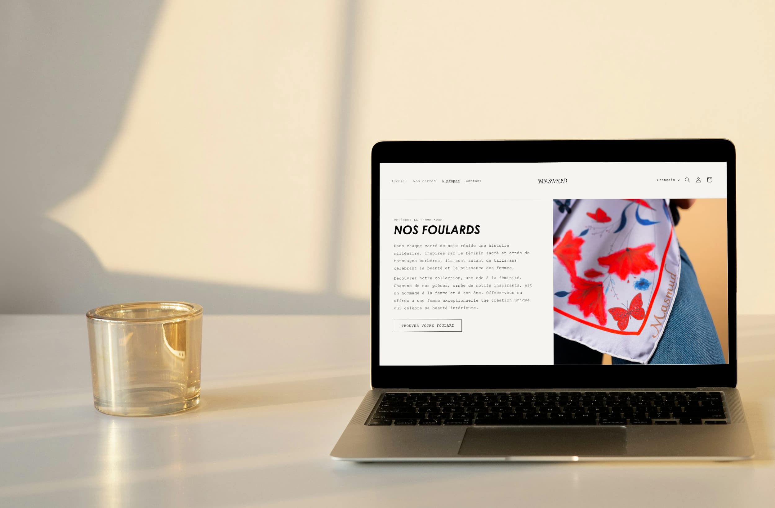 Mockup de la page Services du site web Blomea Studio développé par Chloé Doustalet