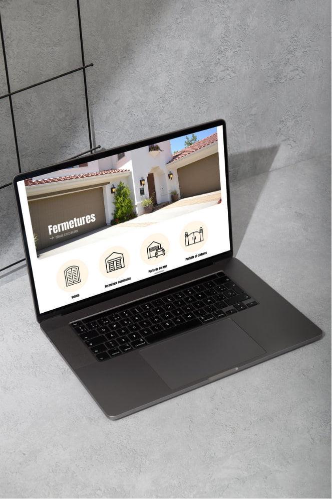 Mockup de la page détails services du site web Stores Sud maquetté et développé par Chloé Doustalet